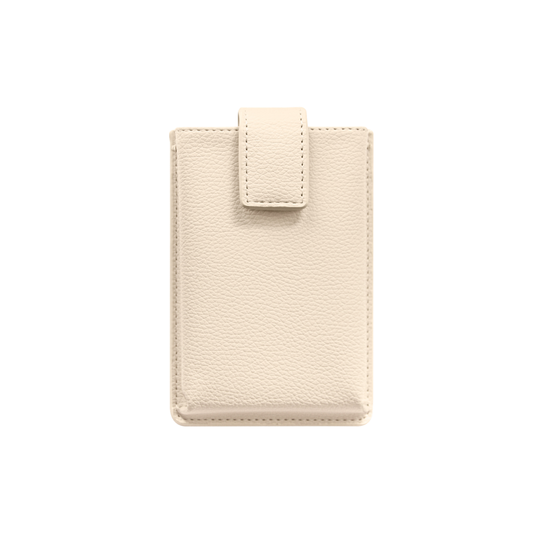 Cr&egrave;me Beige PU Leather Travel Case