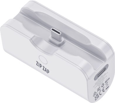 Zip Zap Plus Gen 3 portable power bank with built-in USB-C connector