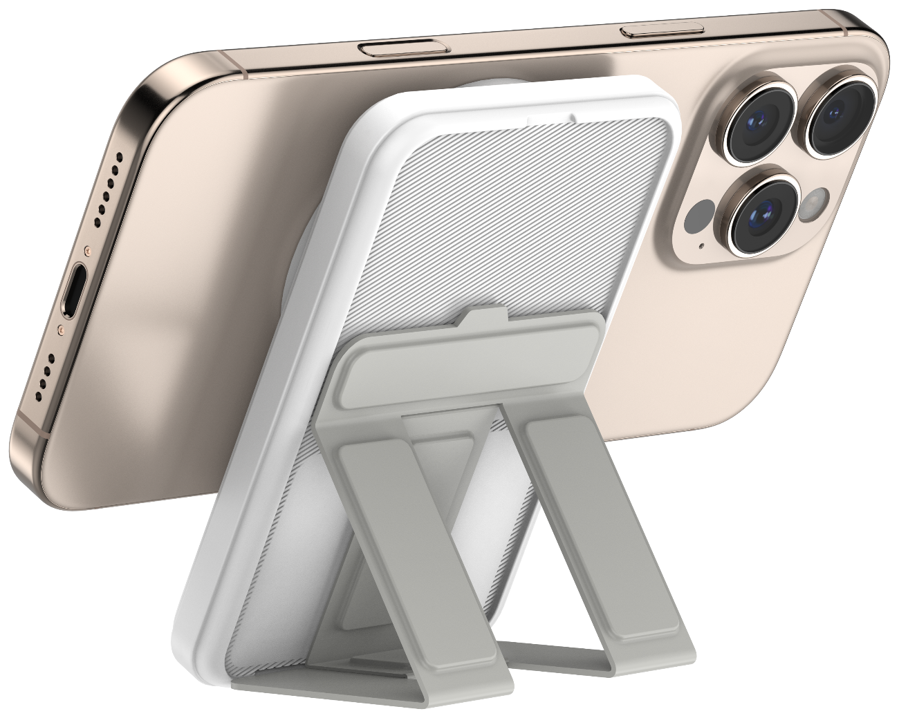 iPhone reclined in video mode on the Zap Pad stand